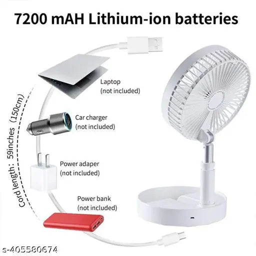 Portable Rechargeable Desk Fan
