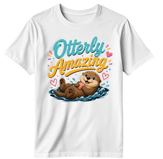 Cute Otter Typo T-Shirt (women)