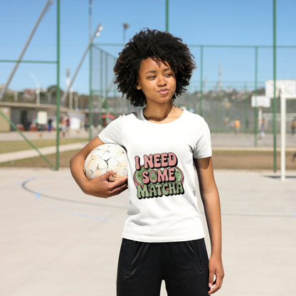 Retro Bubble Text Matcha Lover T-Shirt (Women)