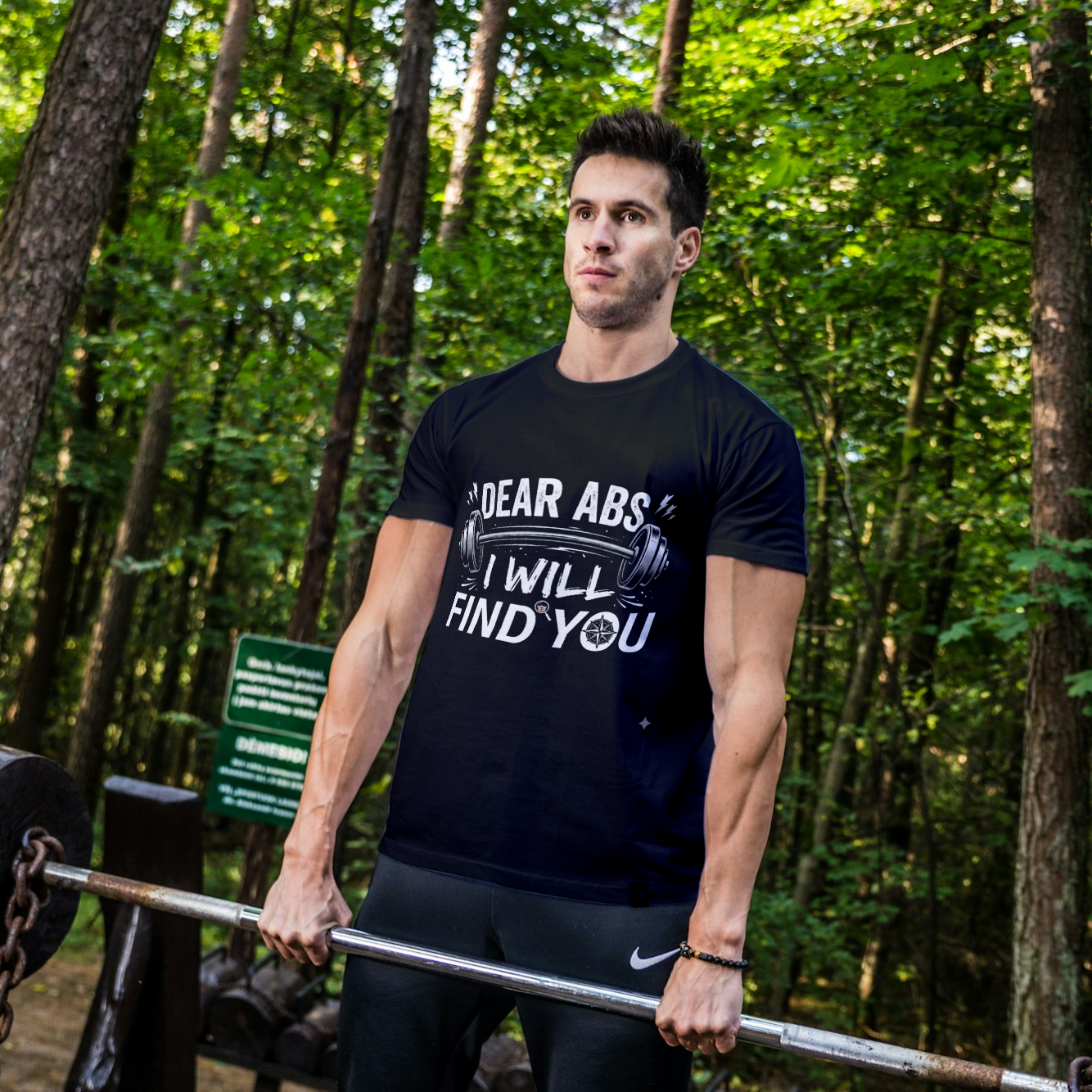 Abs Workout Motivational T-Shirt (Men)