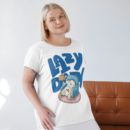 Lazy Day Cartoon T-Shirt (Women)