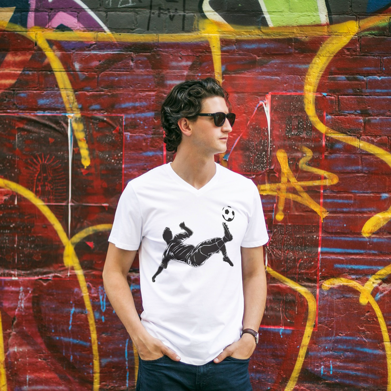 Bicyclekick Football T-Shirt (Unisex)