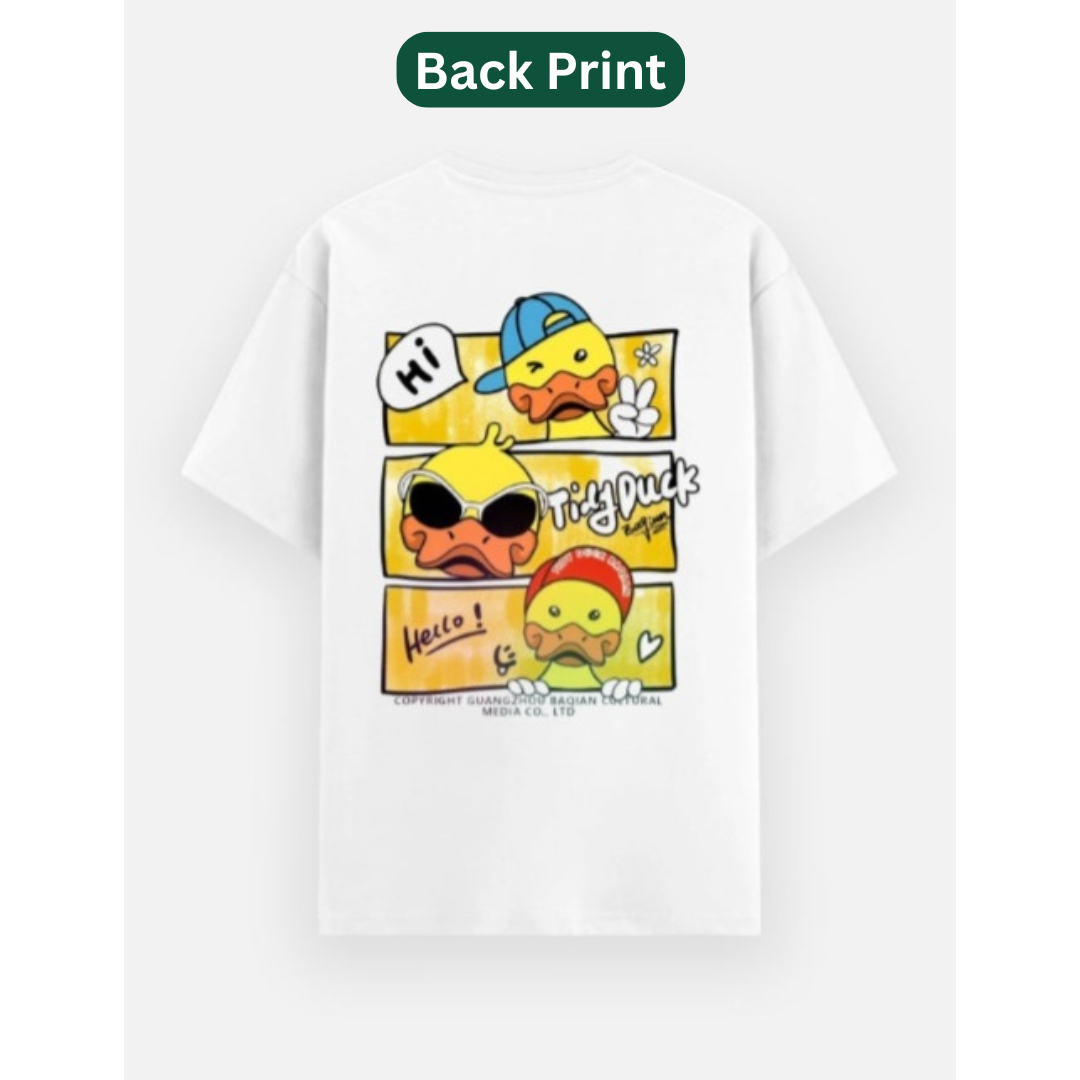 Tidy Duck Cartoon T-Shirt (Unisex)