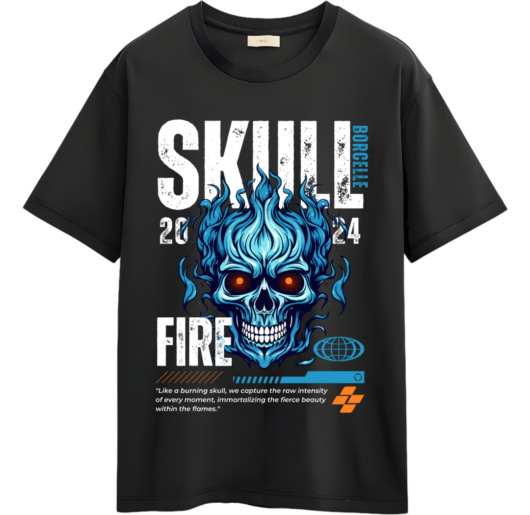 Inferno Skull Graphic T-Shirt (Men)