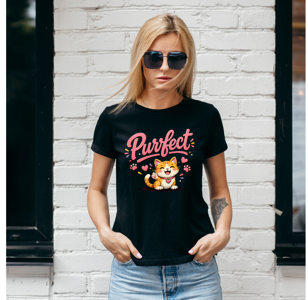 "Purrfect" Graphic T-Shirt (Women)