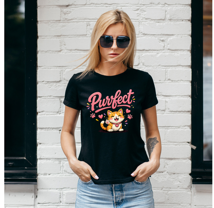 "Purrfect" Graphic T-Shirt (Women)