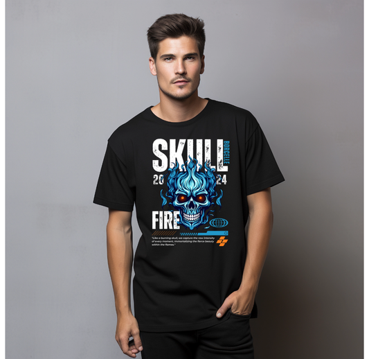 Inferno Skull Graphic T-Shirt (Men)