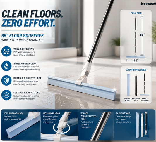 Floor Squeegee with Stainless Steel Handle