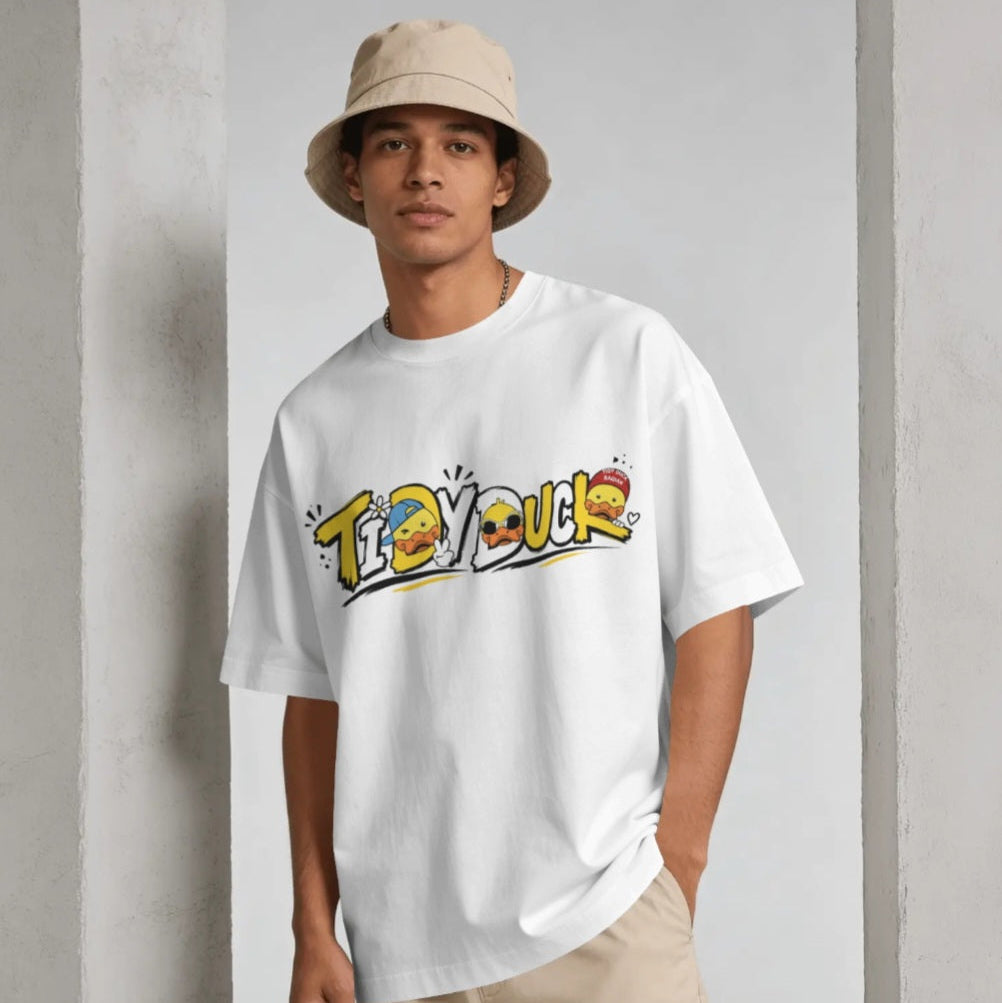 Tidy Duck Cartoon T-Shirt (Unisex)