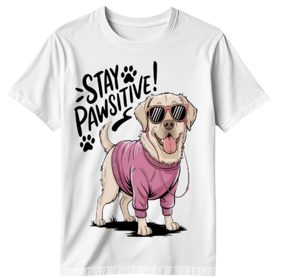 Stay Pawsitive Dog T-Shirt (Women)