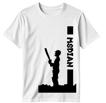 Dhoni Silhouette Minimalist T-Shirt (Men)