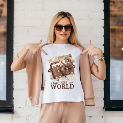 Capture the World Camera T-Shirt (Women)