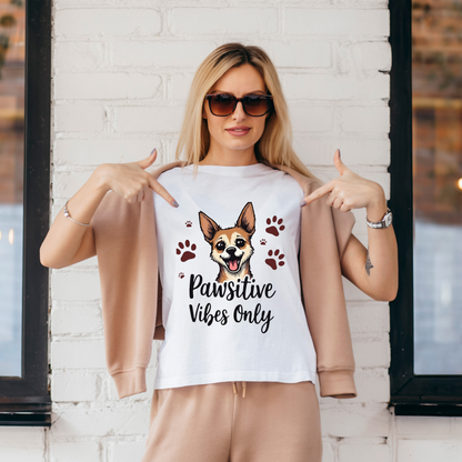Pawsitive Vibes Only Dog T-Shirt (Women)