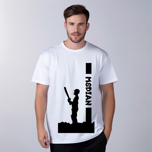 Dhoni Silhouette Minimalist T-Shirt (Men)