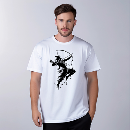 Lord Rama Modern Line Art T-Shirt (Men)