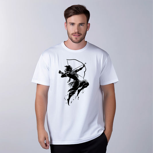 Lord Rama Modern Line Art T-Shirt (Men)