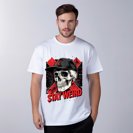 Stay Weird Skull T-Shirt (Men)